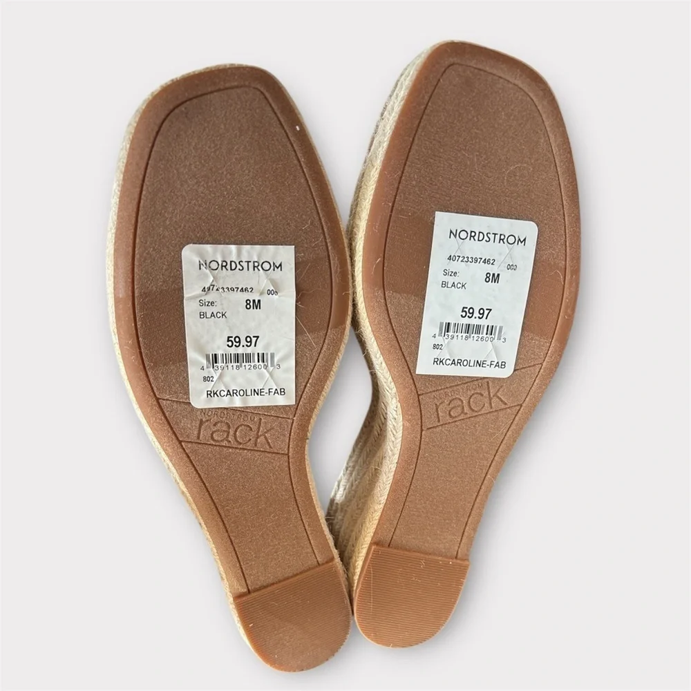 Nordstrom Black and Tan Espadrille Sandals